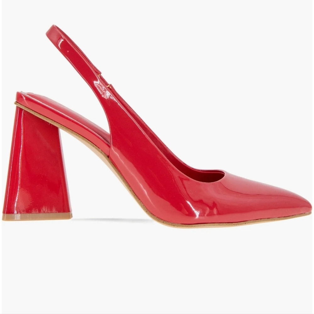 BCBGeneration Red TRINA Slingback Block Heel Pumps NW/O Box Sz 7.5